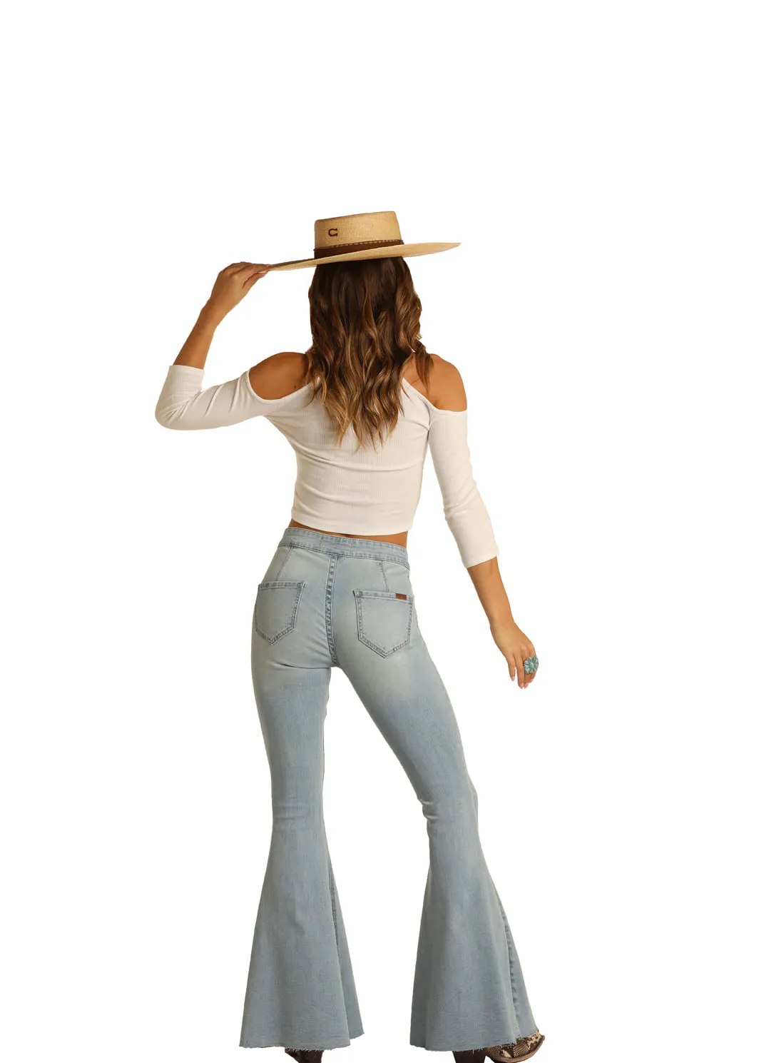 Ladies Panhandle Slim Lightwash Vintage Bells Jeans