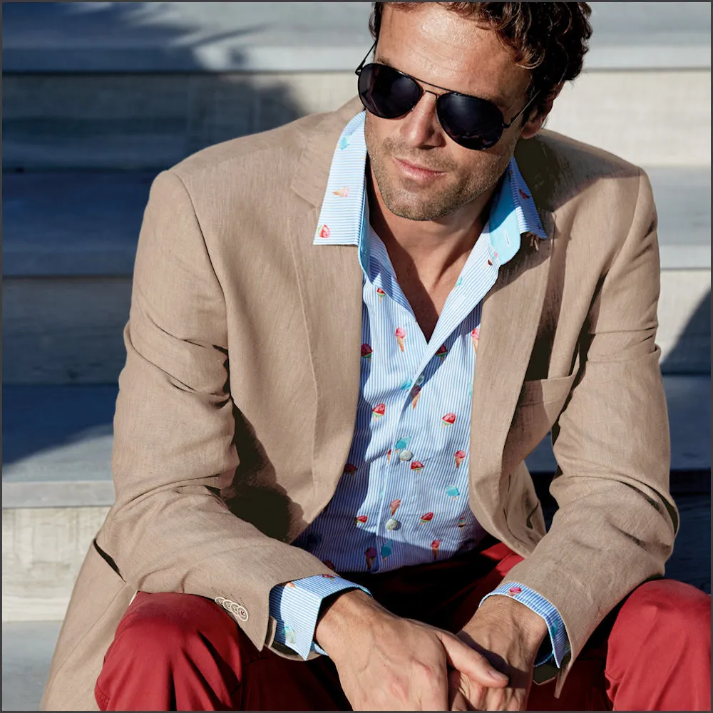 Leeds Biscuit Linen Jacket by Brook Taverner-