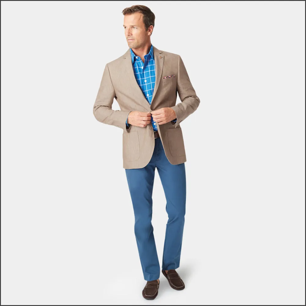 Leeds Biscuit Linen Jacket by Brook Taverner-