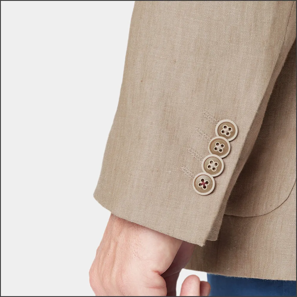 Leeds Biscuit Linen Jacket by Brook Taverner-