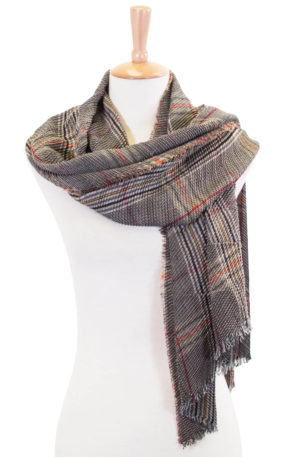 LOF788 Plaid Oblong Scarf