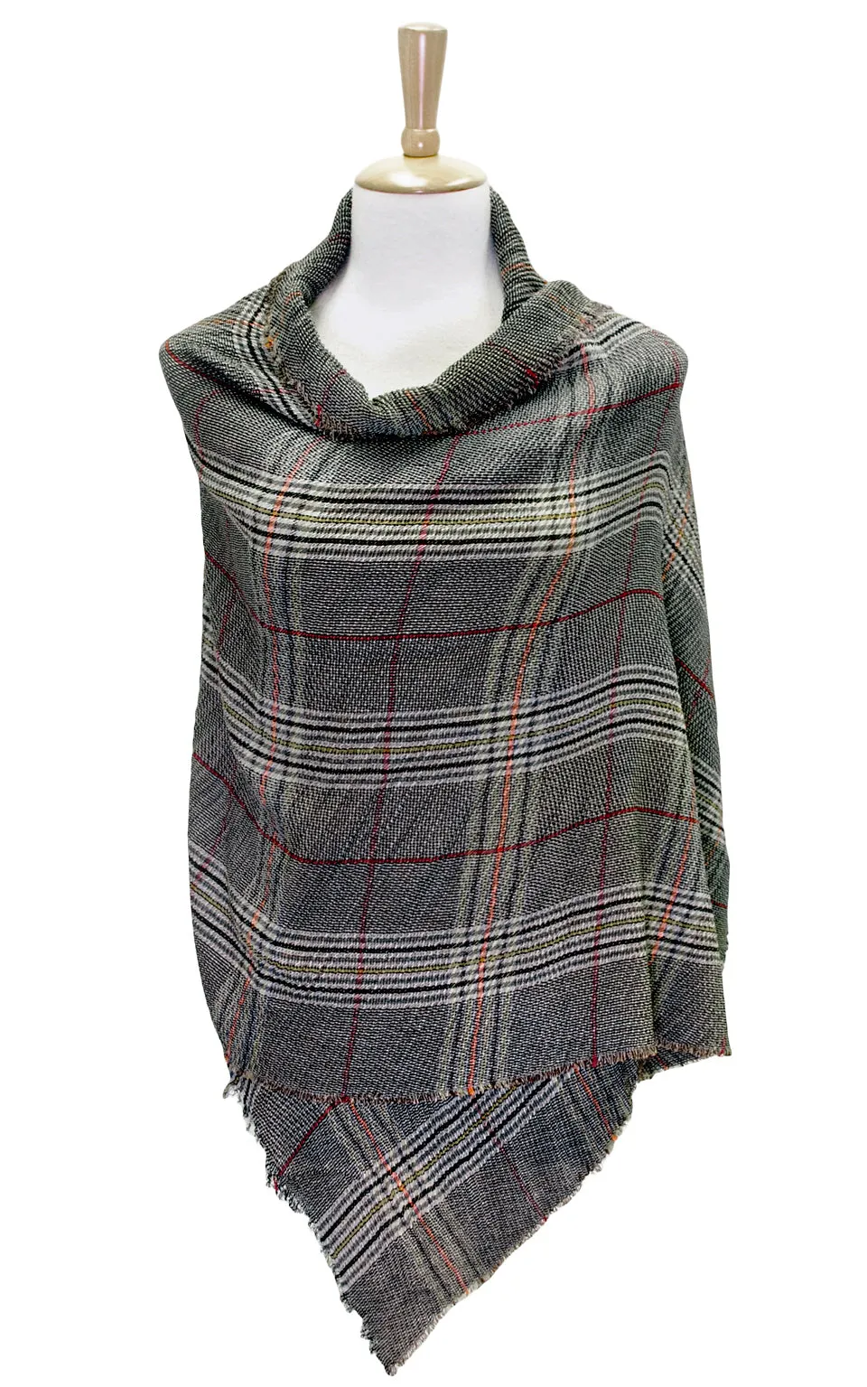 LOF788 Plaid Oblong Scarf