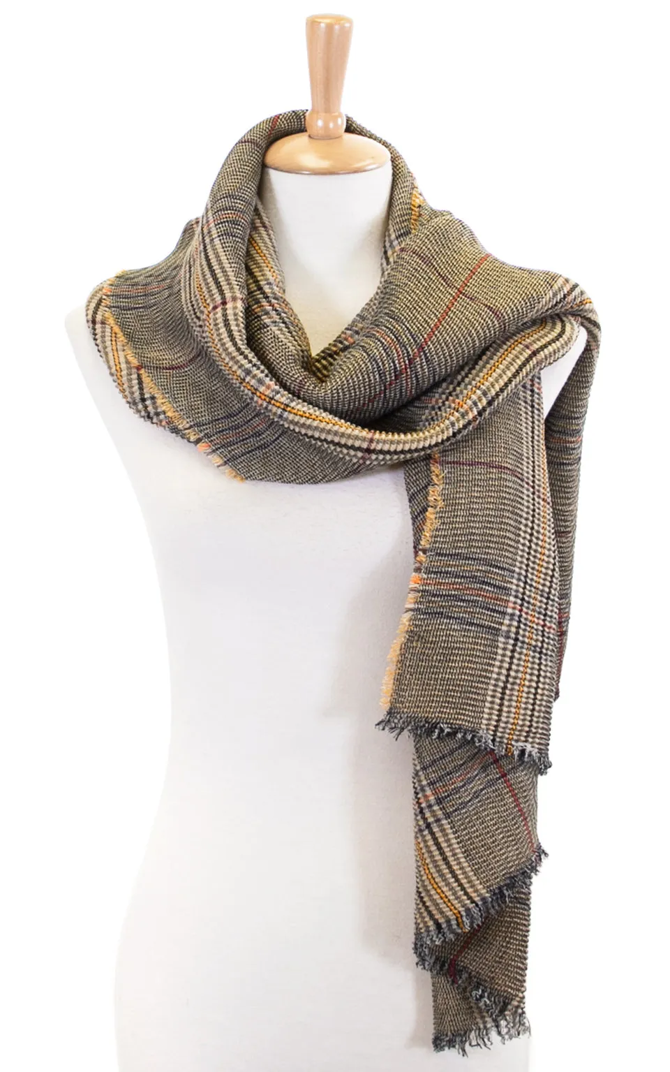 LOF788 Plaid Oblong Scarf