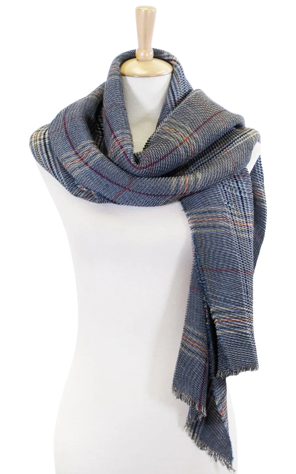 LOF788 Plaid Oblong Scarf