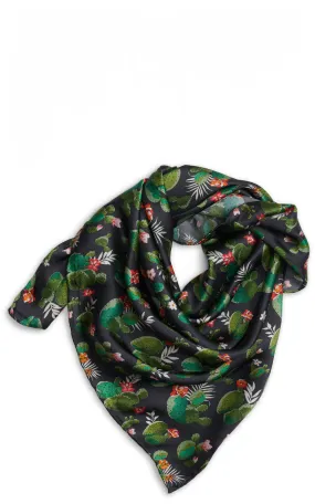 M&F Black Blooming Cactus Wild Rags Scarf