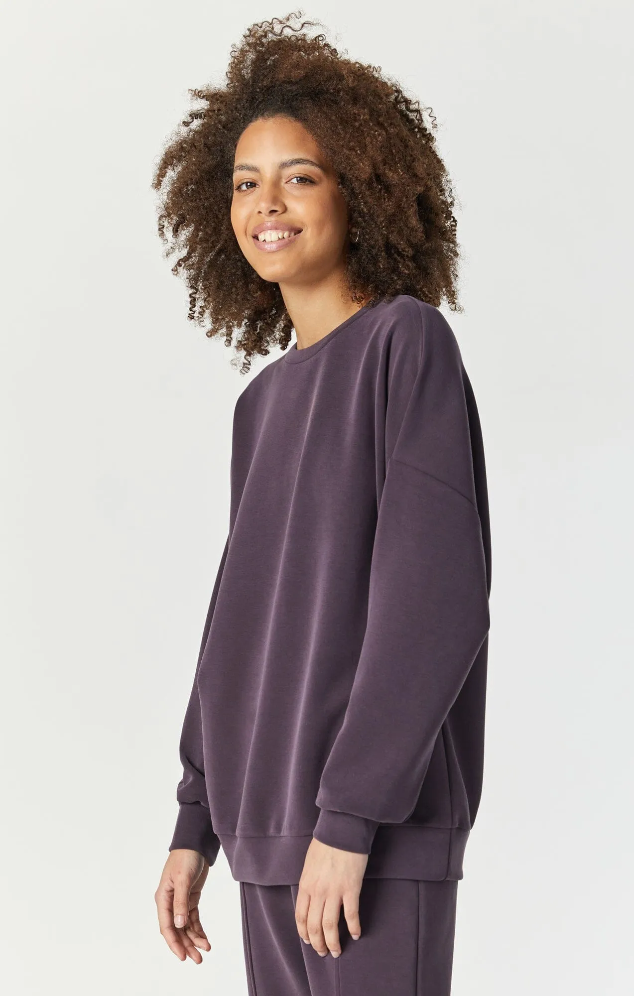 Mavi Oversized Sweatshirt In Plum Perfect