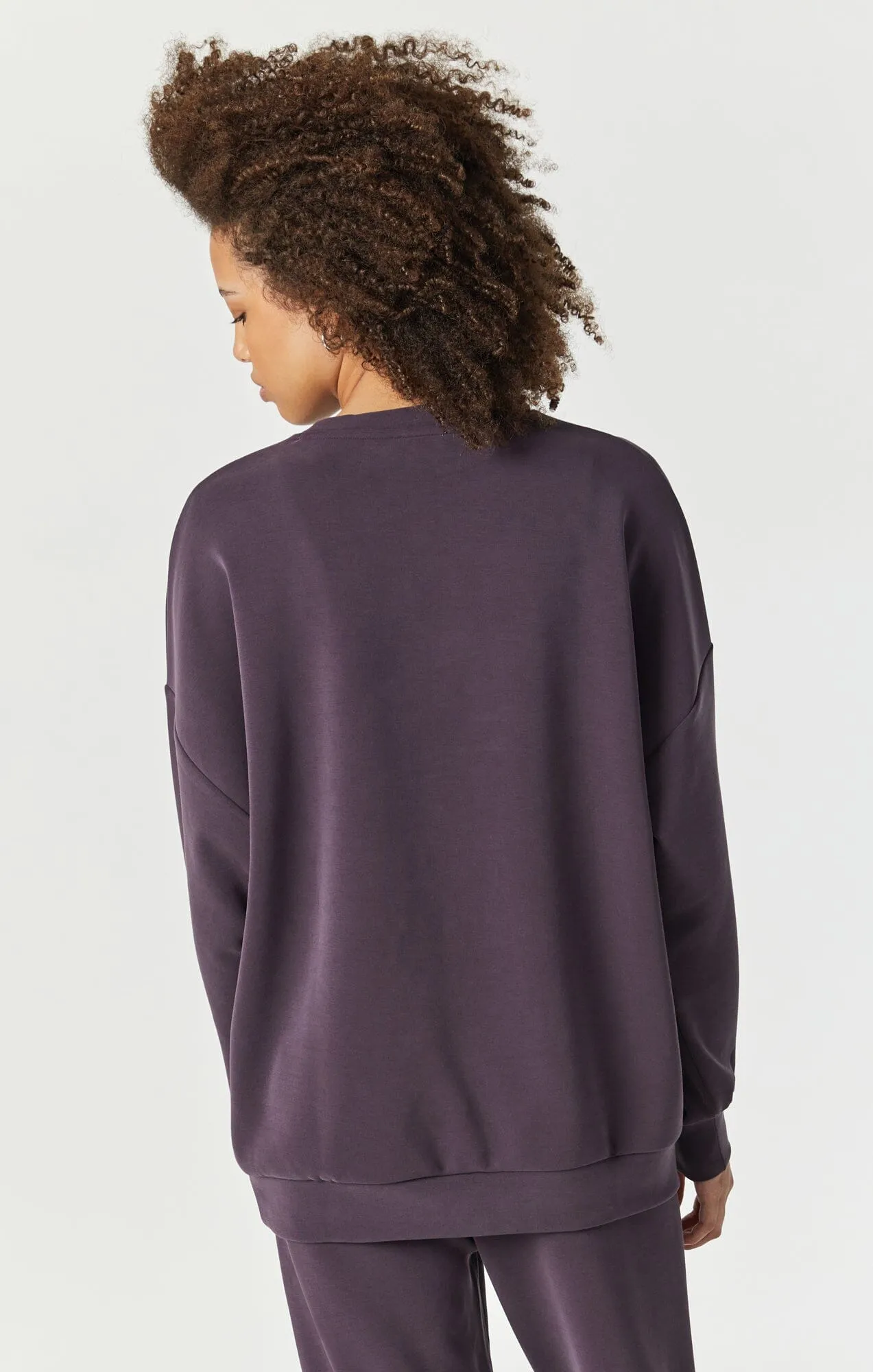 Mavi Oversized Sweatshirt In Plum Perfect