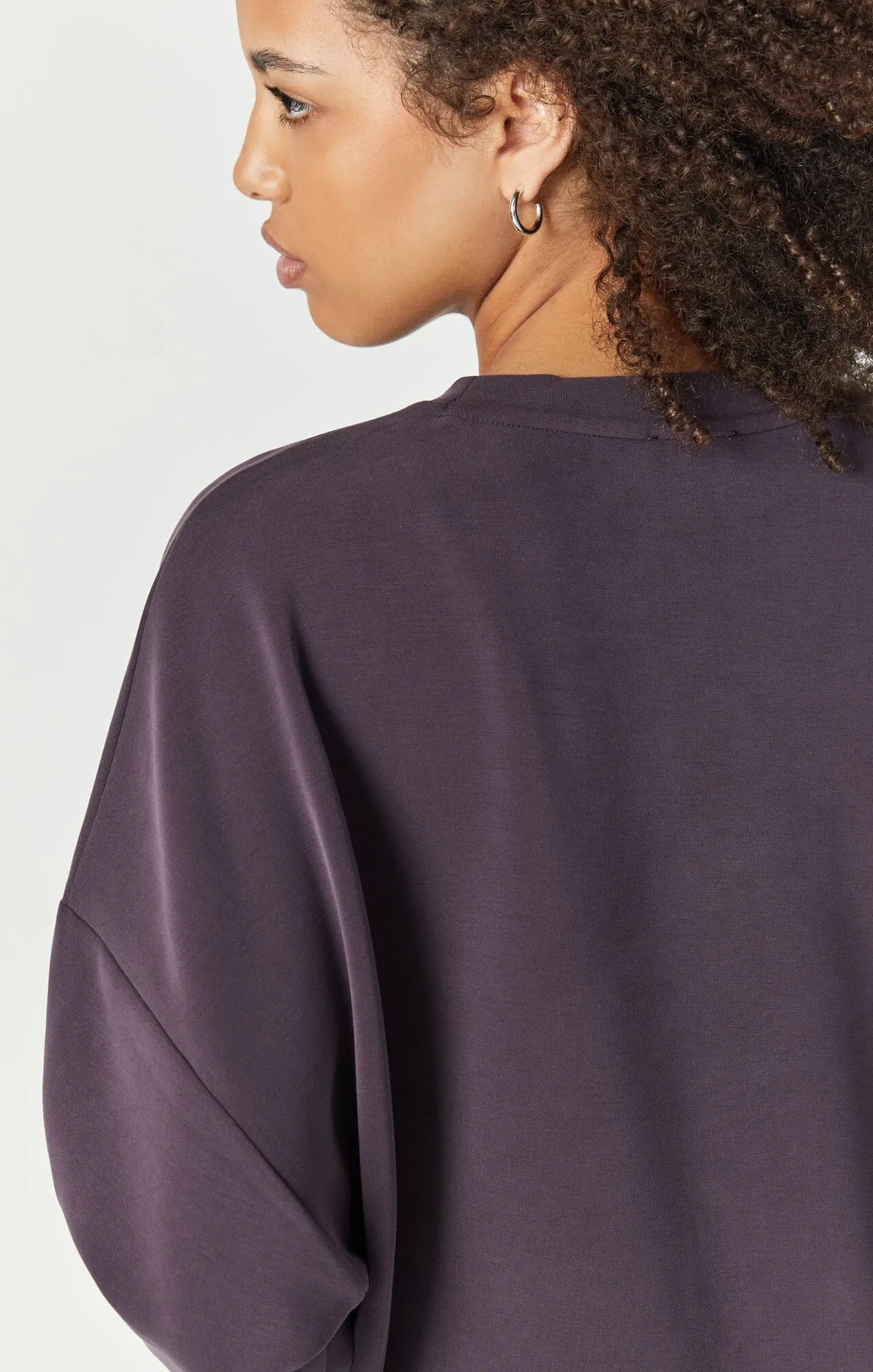 Mavi Oversized Sweatshirt In Plum Perfect