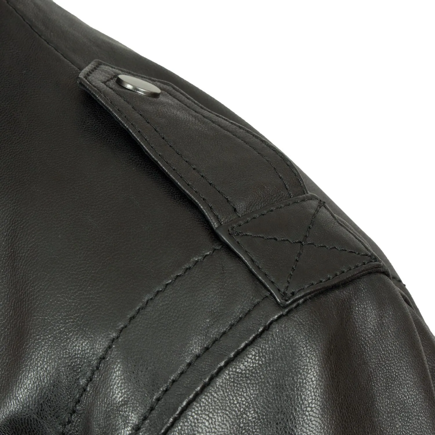 Max: Men's Black Leather Coat