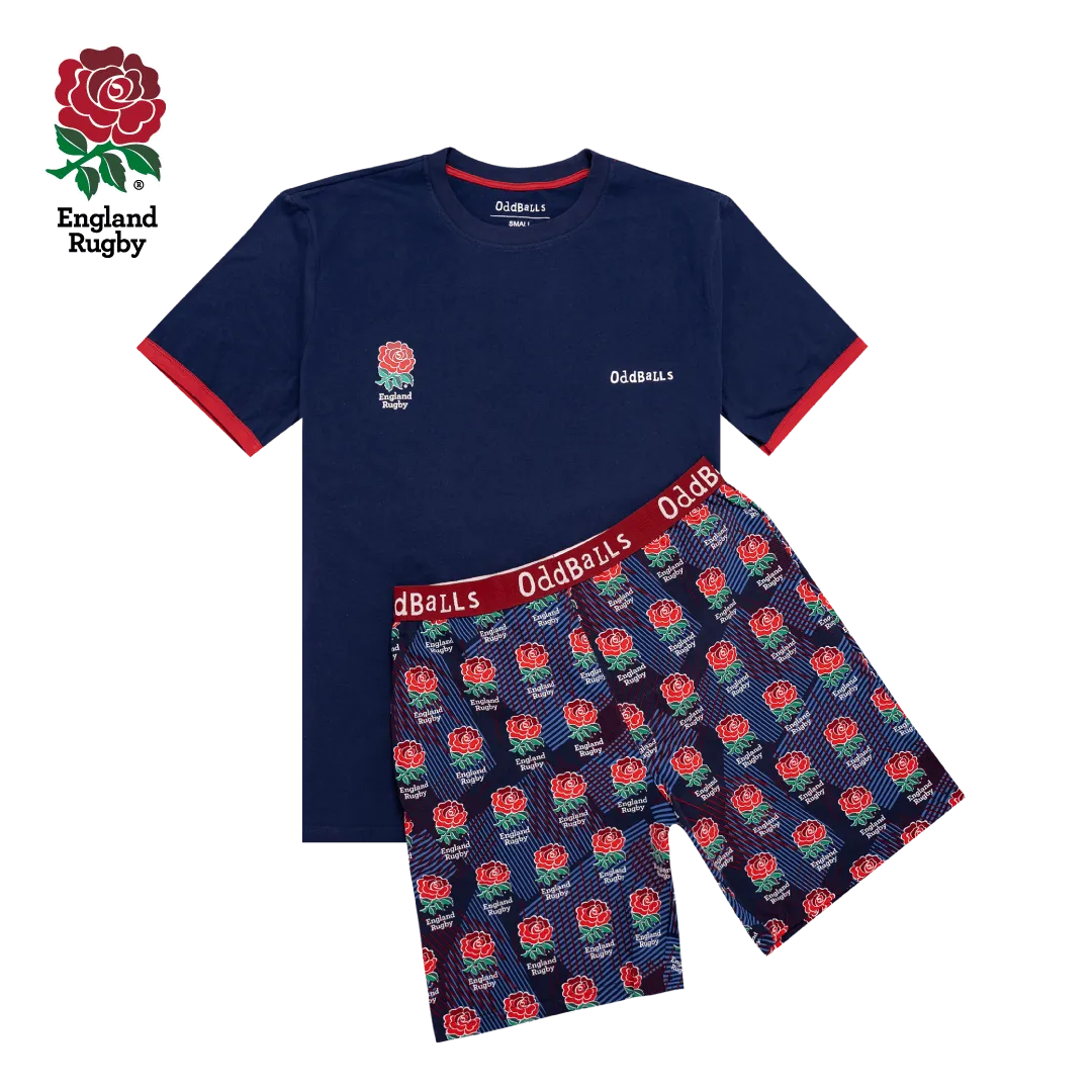 Mens Pyjamas - England Rugby - Shorts & T-Shirt