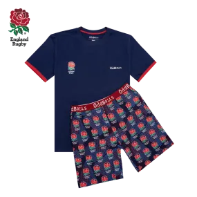 Mens Pyjamas - England Rugby - Shorts & T-Shirt