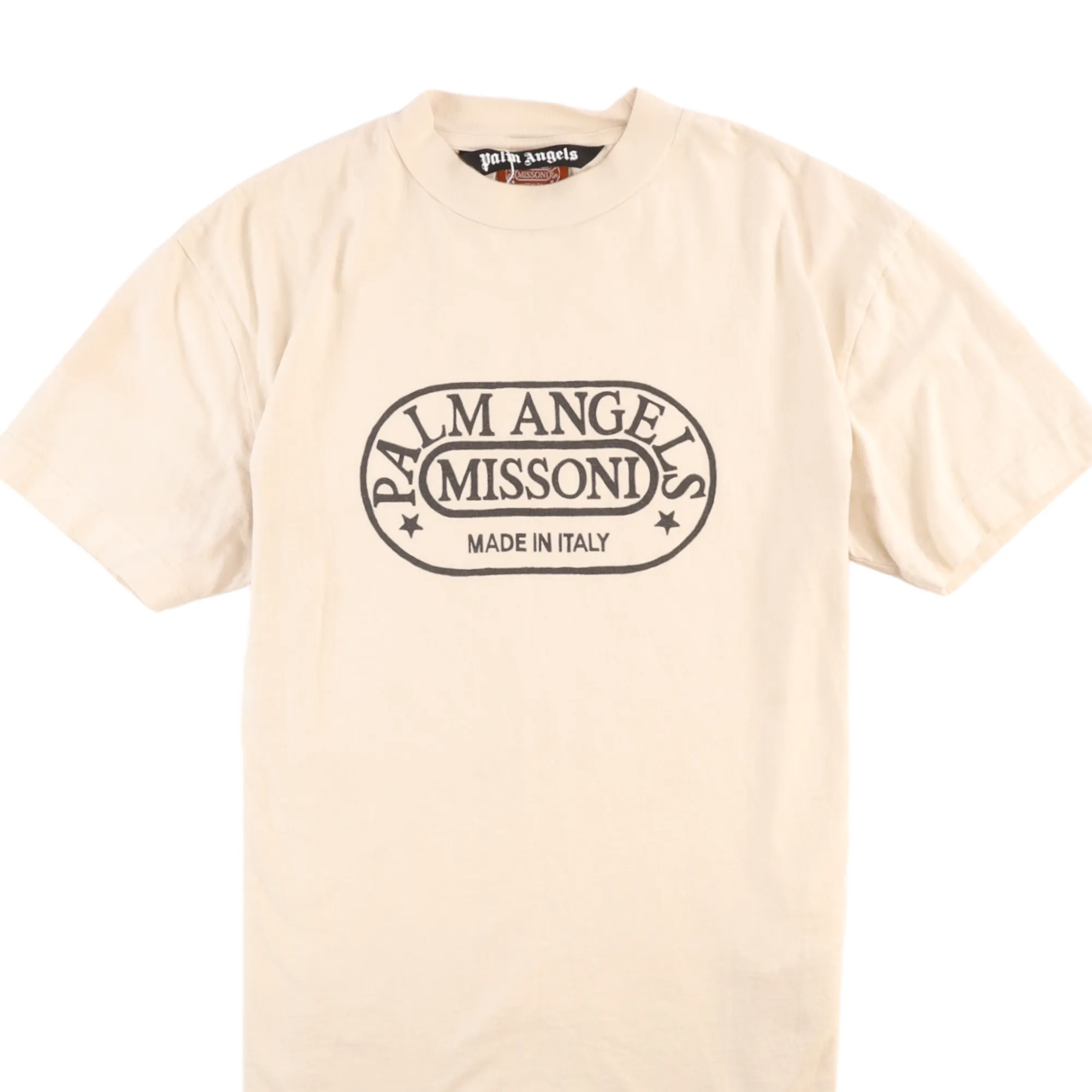 Men's X Missoni Logo T-Shirt Beige Size S