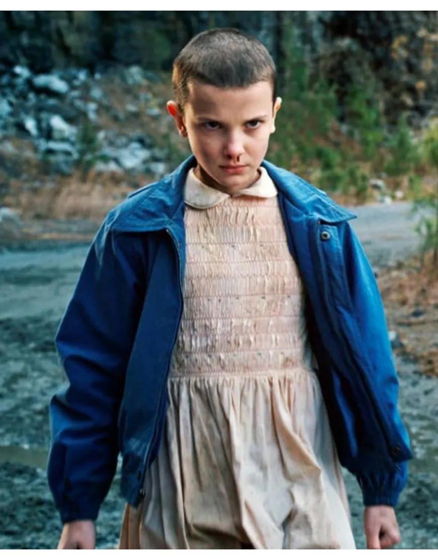 Millie Bobby Brown Blue Stranger Things Eleven Jacket - Ujackets