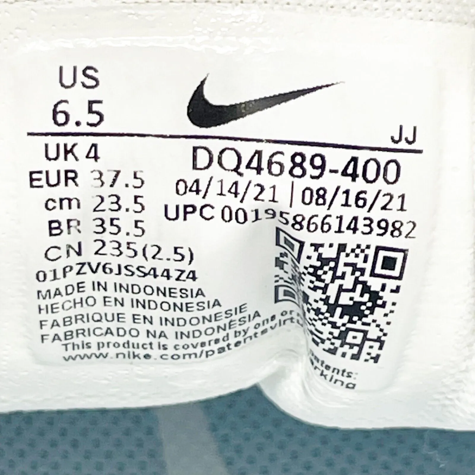 Nike Womens Air Zoom Pegasus 38 DQ4689-400 White Running Shoes Sneakers Size 6.5