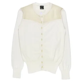 Orla Kiely Cream Pointelle/Lace Cardigan