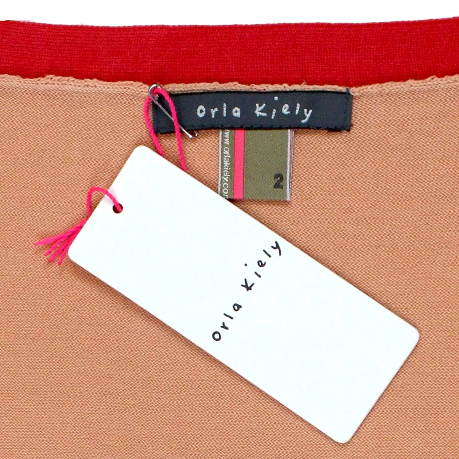 Orla Kiely Pink Cross Over Cardigan