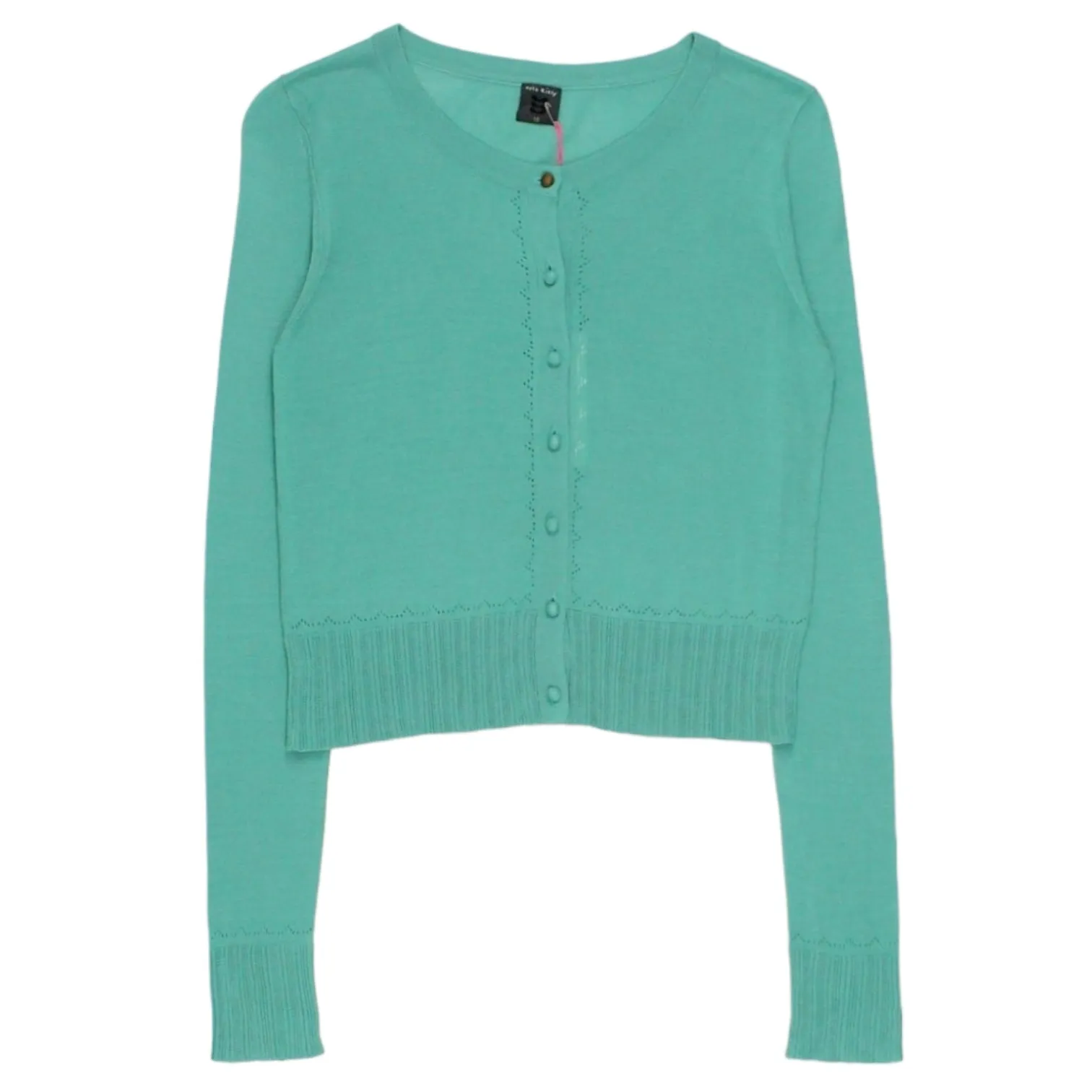 Orla Kiely Turquoise Pointelle Cardigan