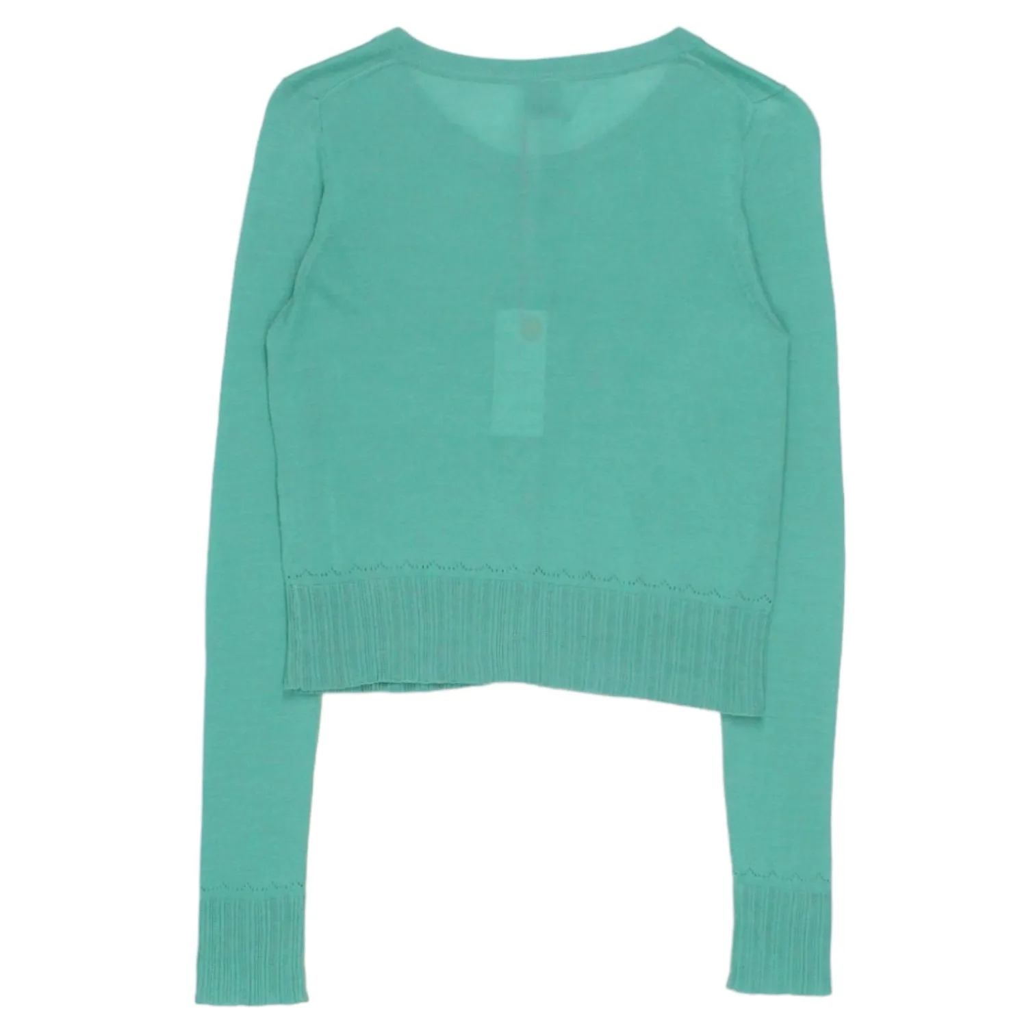 Orla Kiely Turquoise Pointelle Cardigan