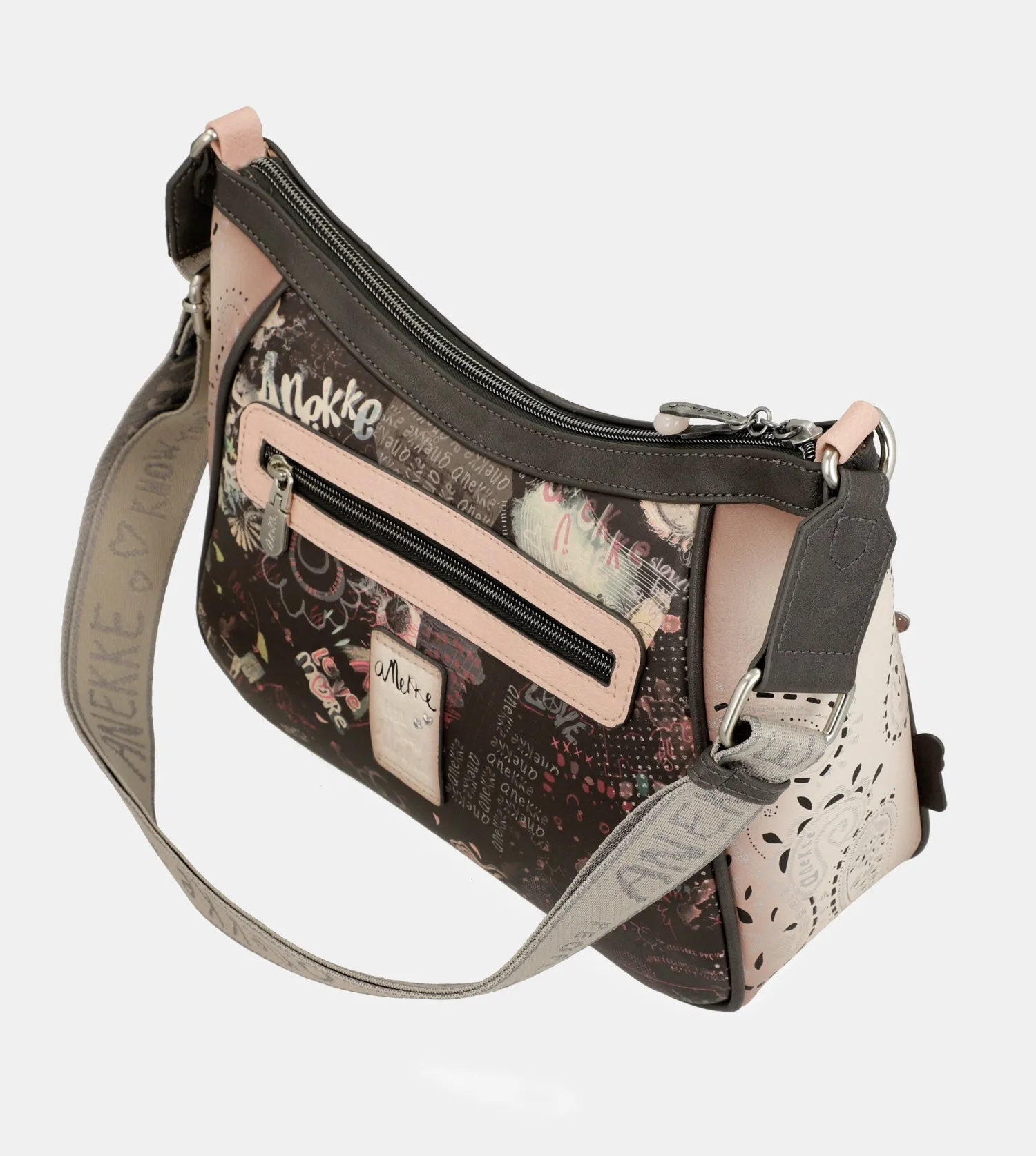 Peace & Love pink crossbody bag