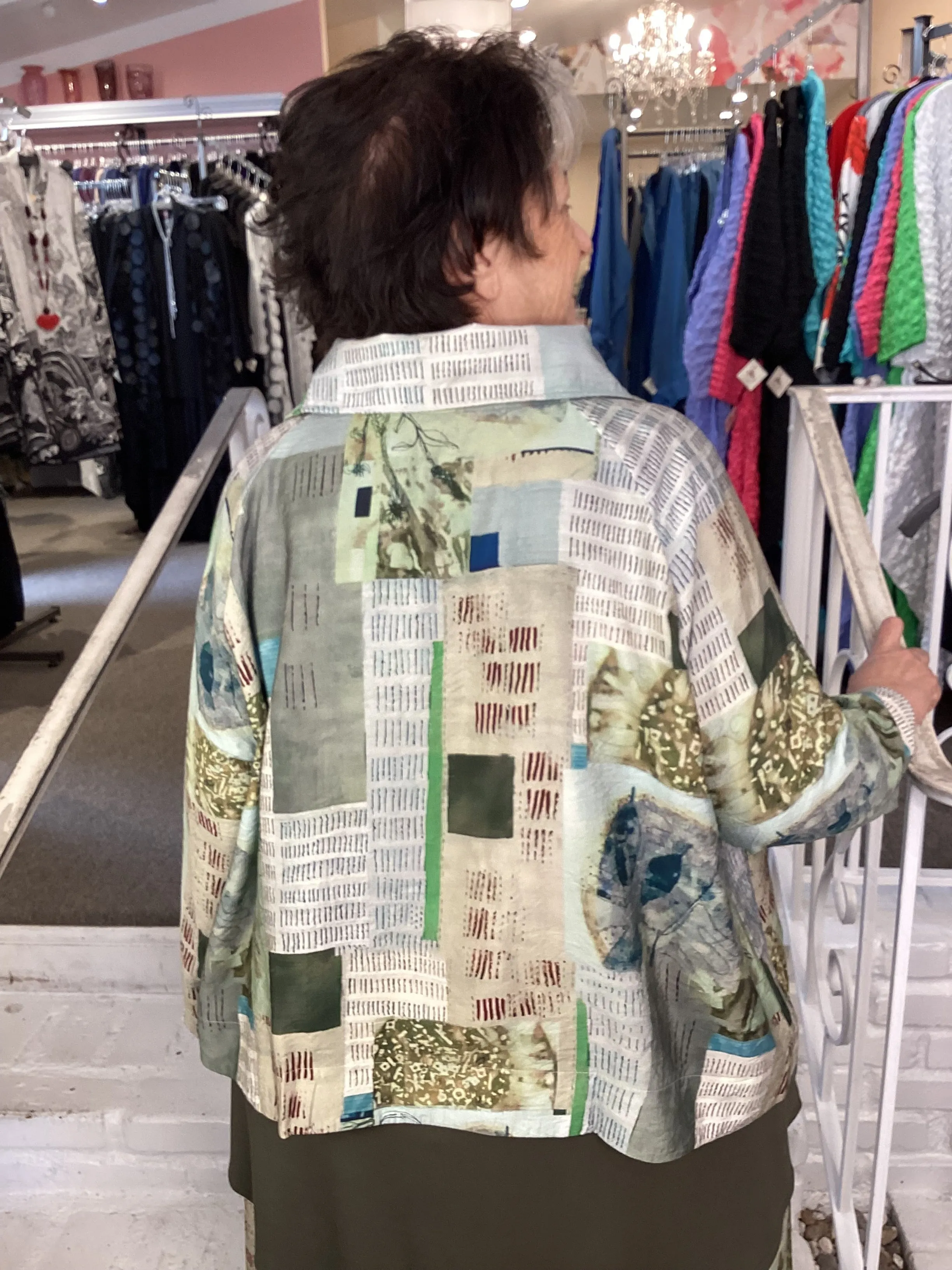 PRINTED JACKET - GREEN