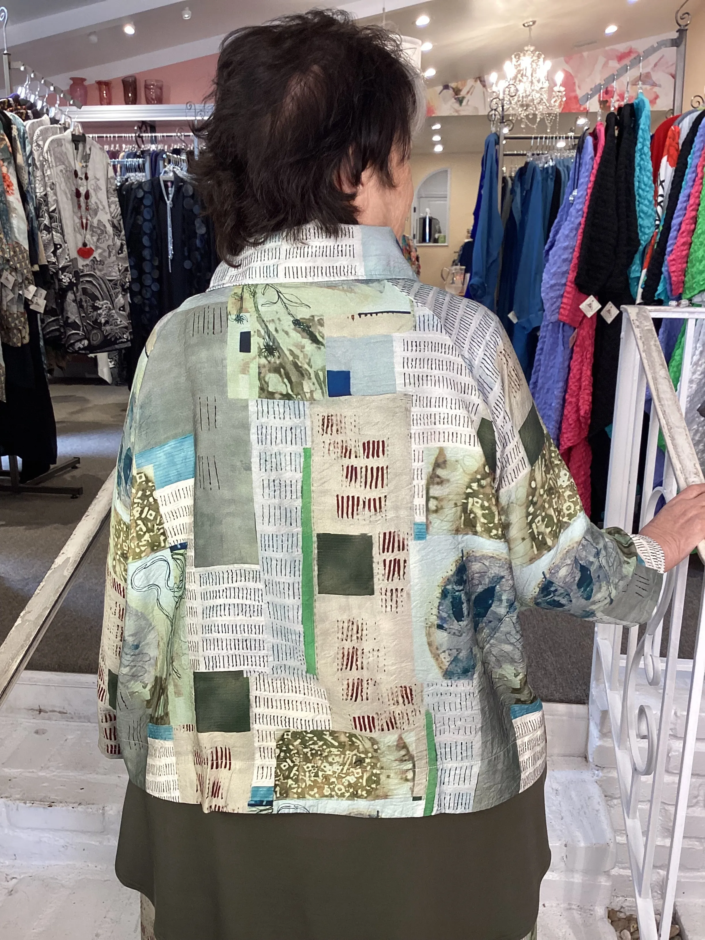 PRINTED JACKET - GREEN