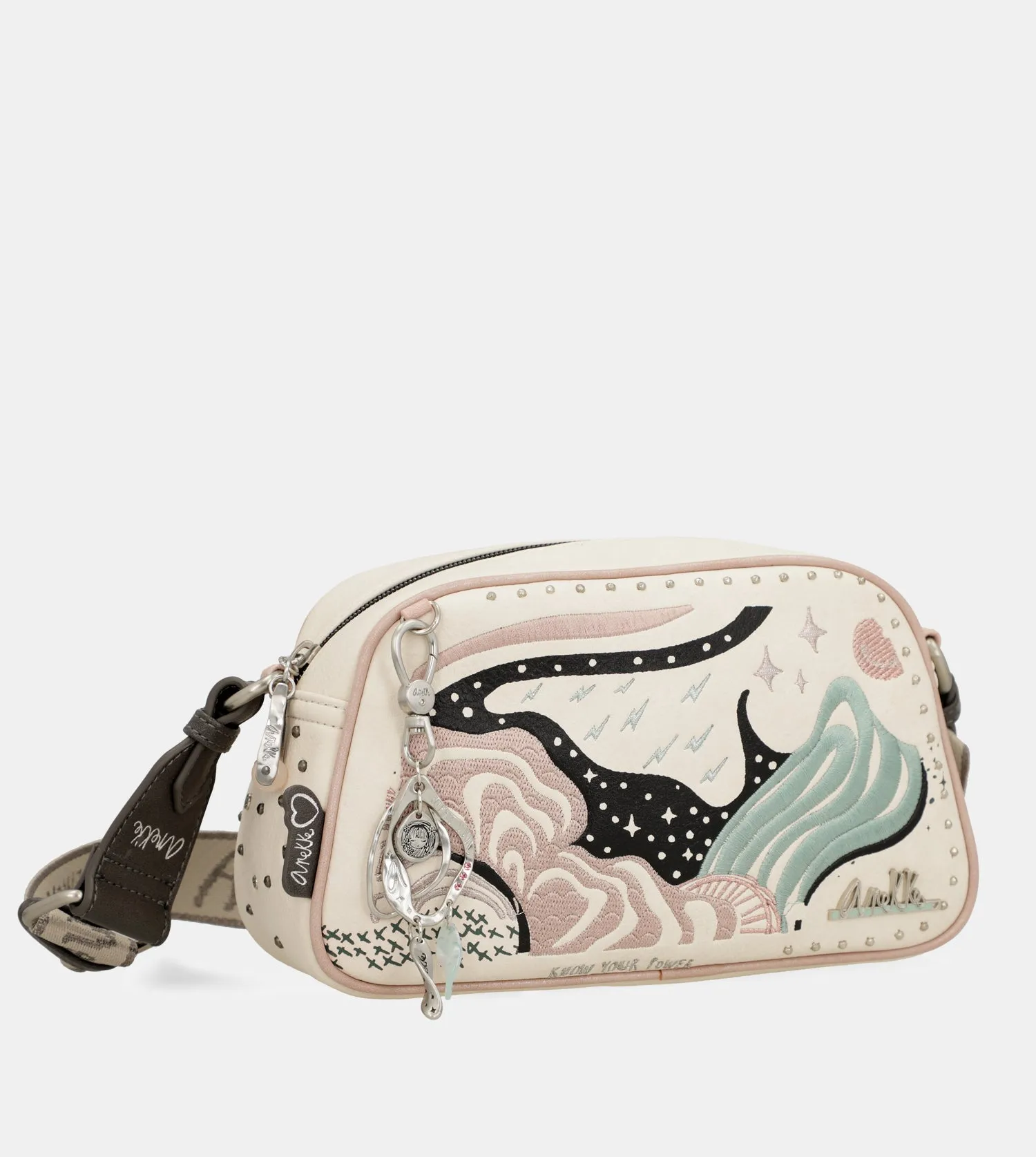 Psicodelic oval crossbody bag