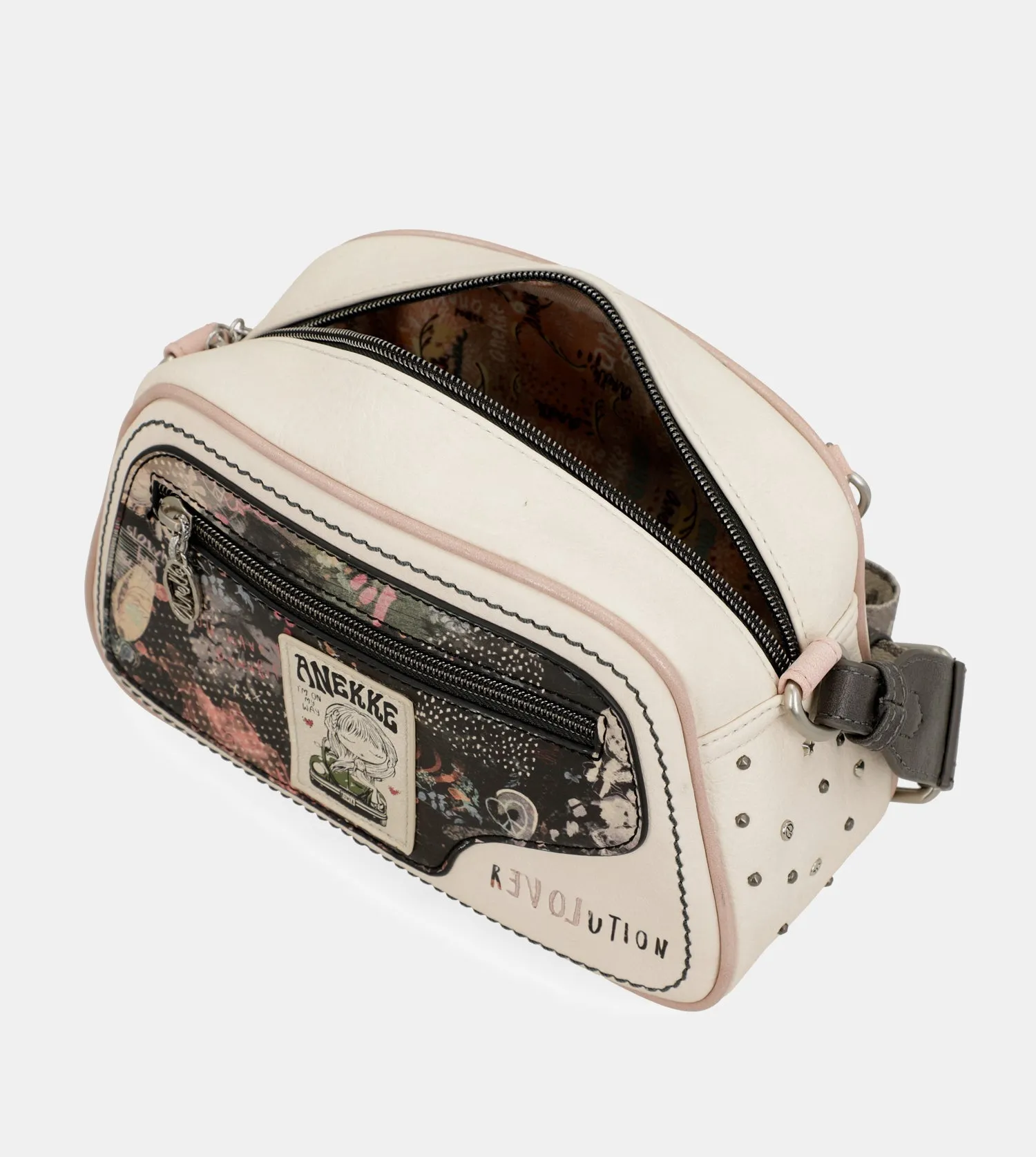 Psicodelic oval crossbody bag