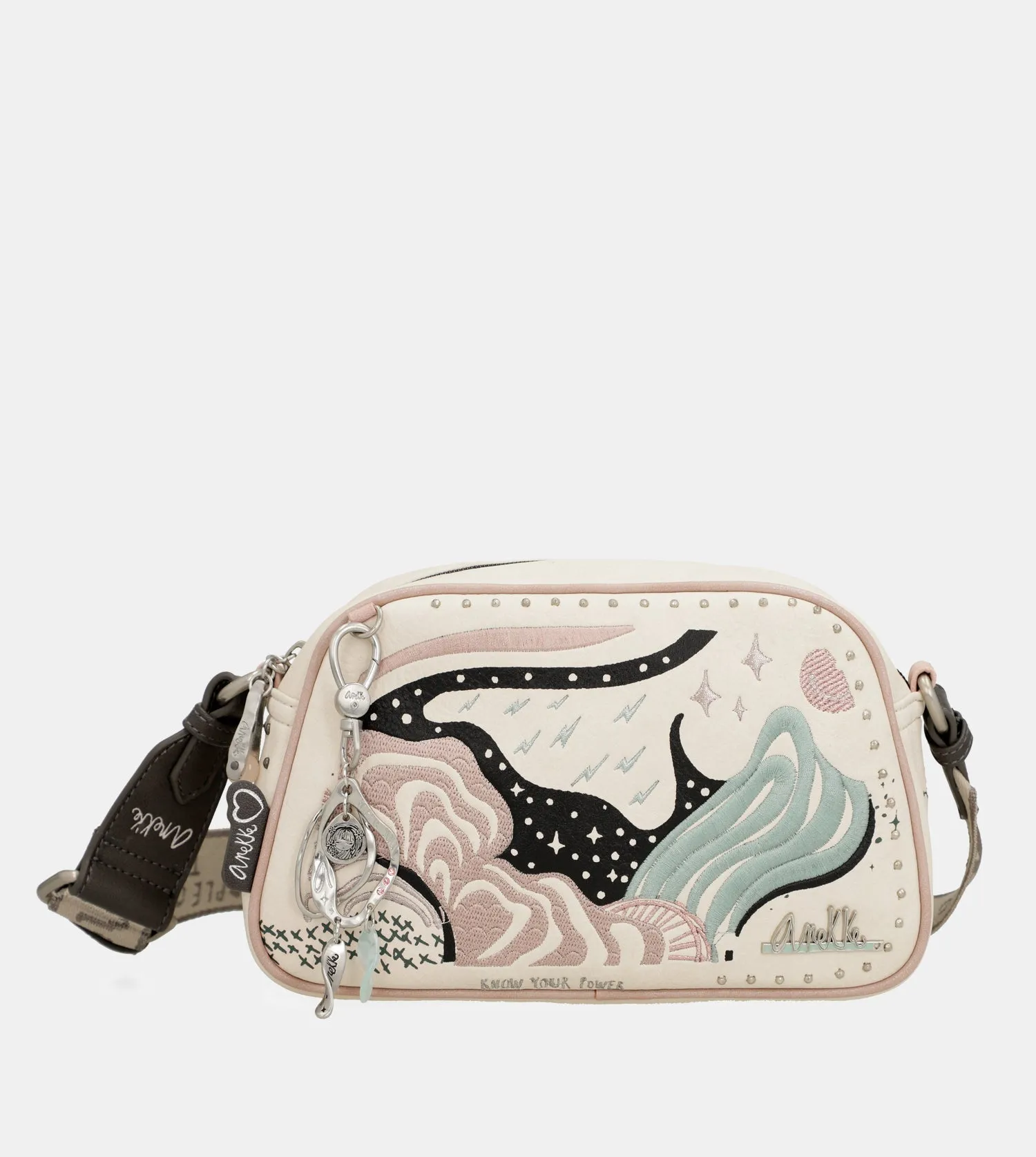 Psicodelic oval crossbody bag