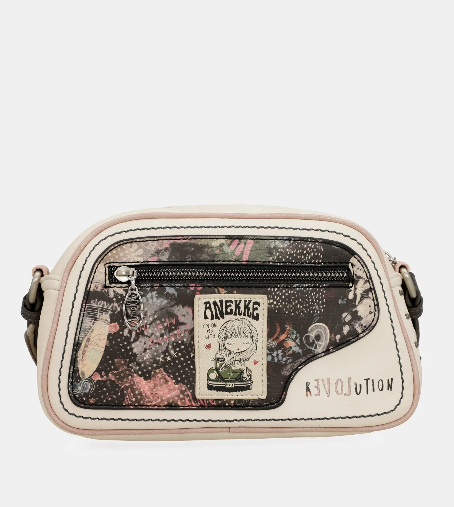 Psicodelic oval crossbody bag