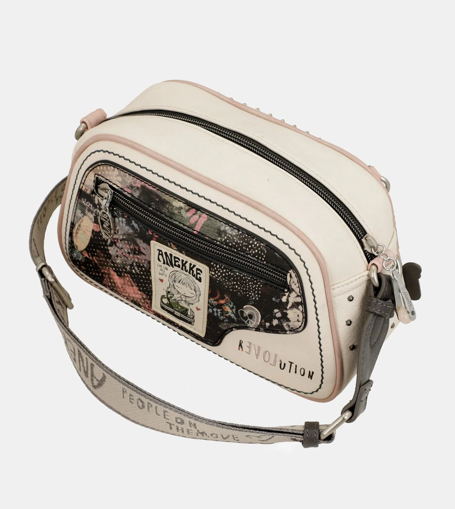 Psicodelic oval crossbody bag