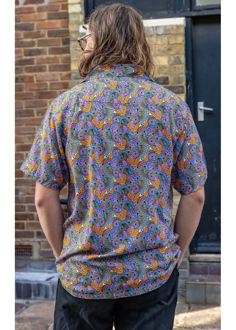 Run & Fly Men's Paisley Resort 70's Shirt in Multi