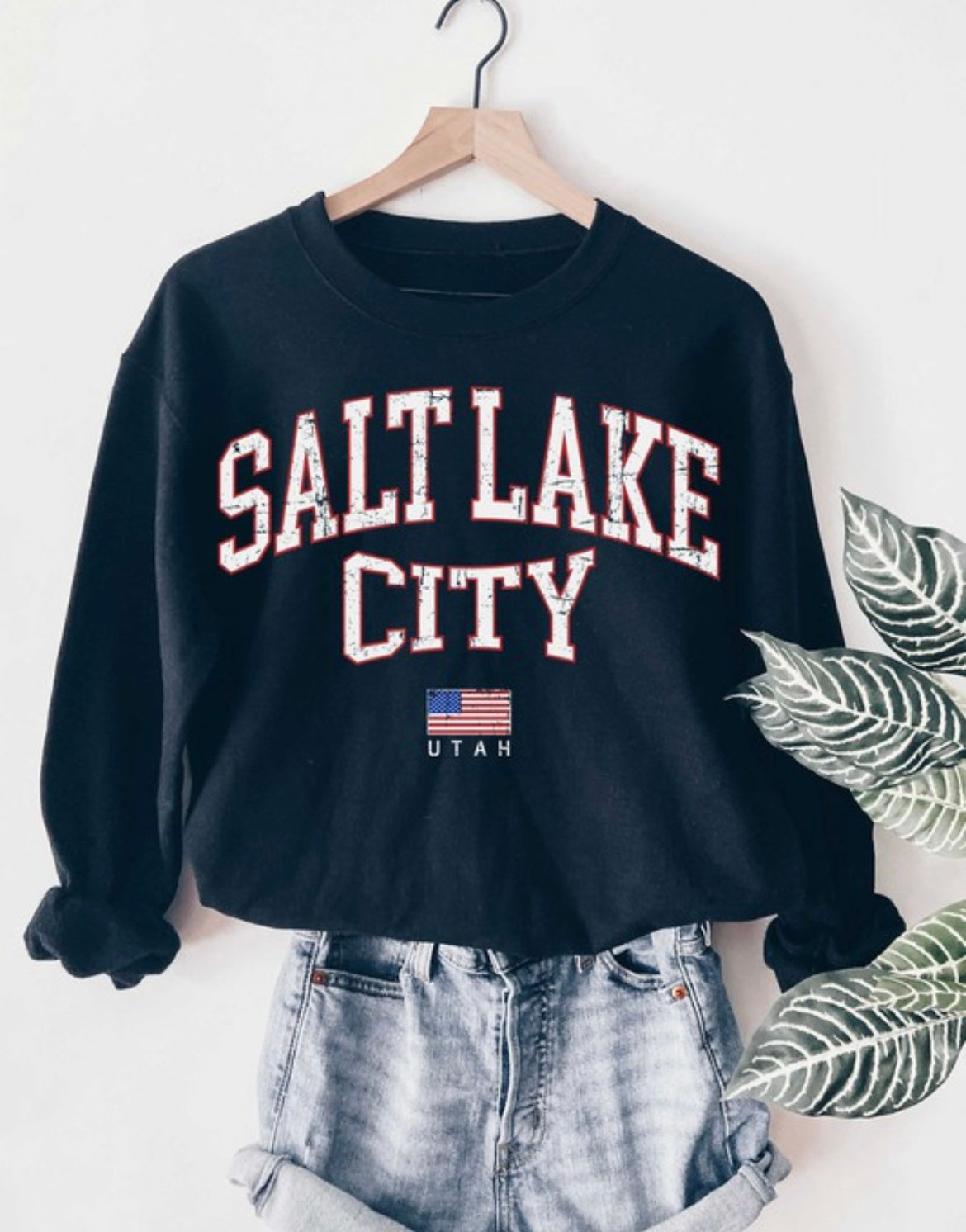 Salt Lake Sweatshirt in Gray and Navy