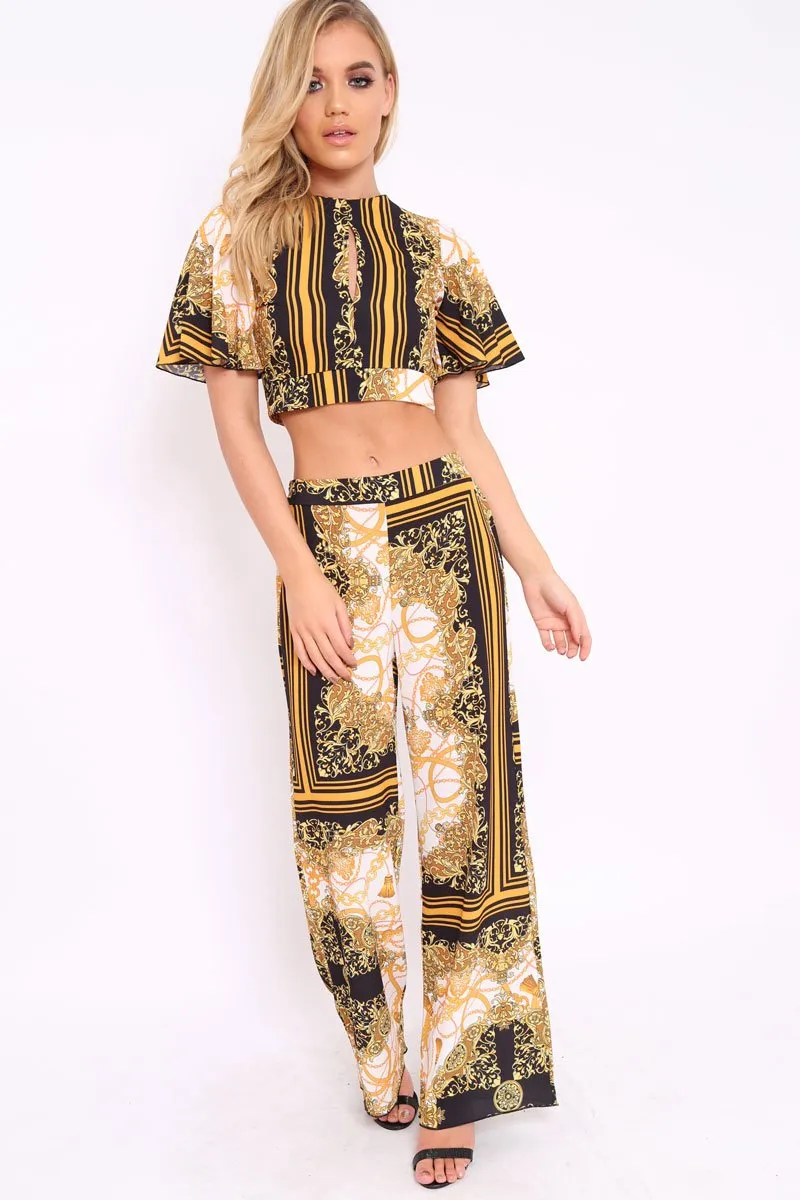 Scarf Print Crop Top - Suzie