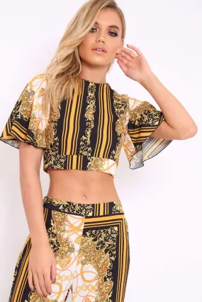 Scarf Print Crop Top - Suzie