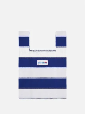 TETE BLEUE Lea Striped Knit Tote Bag - Navy