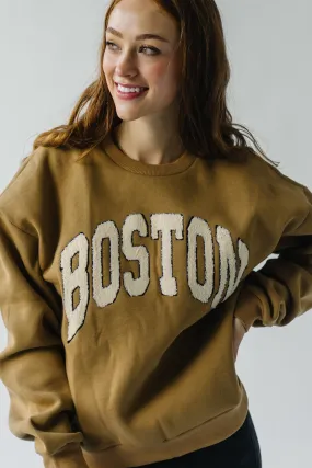 The Boston Sweatshirt in Tan