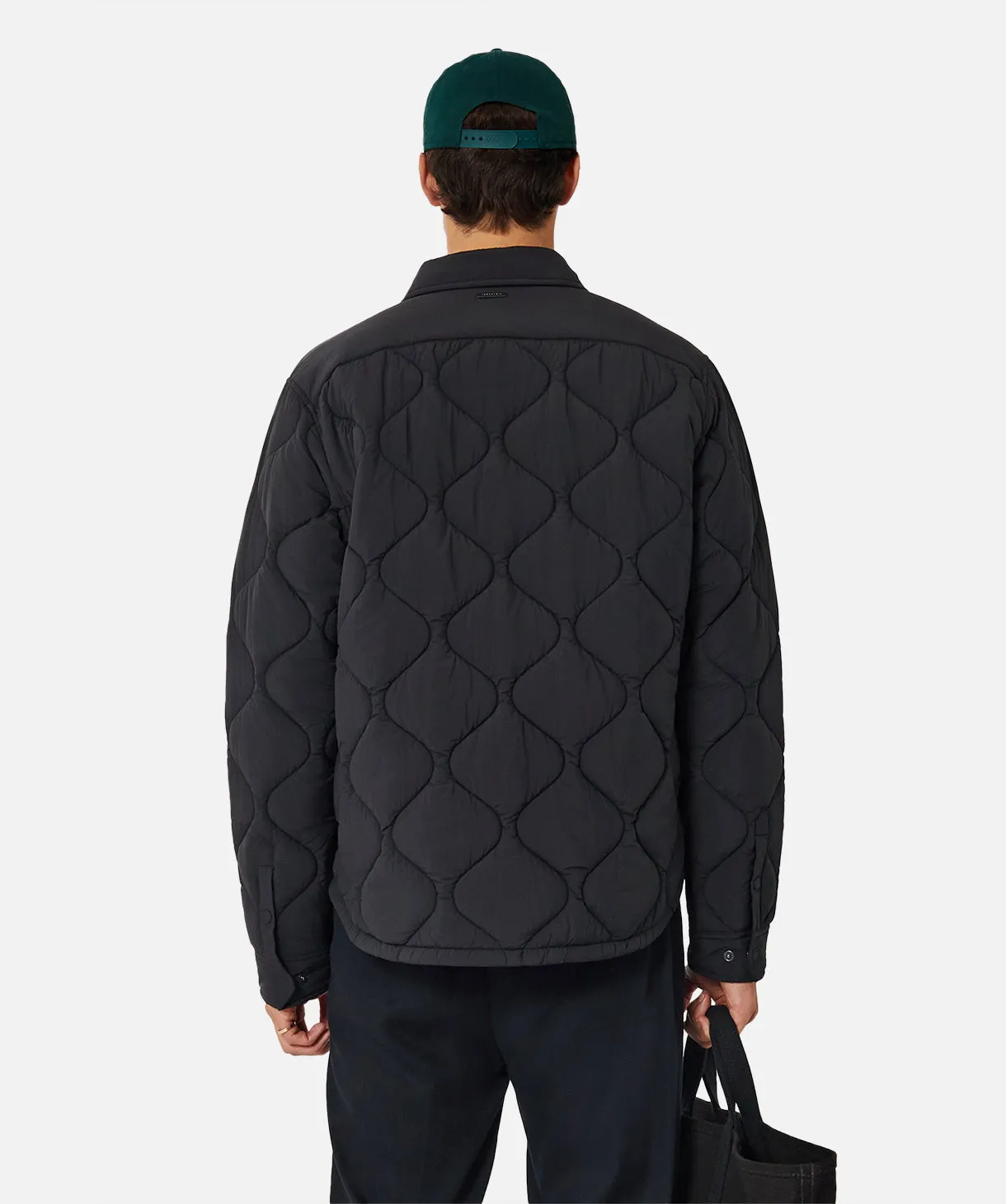 The Clinton Quilted Puffer Jacket - Black/Mustard