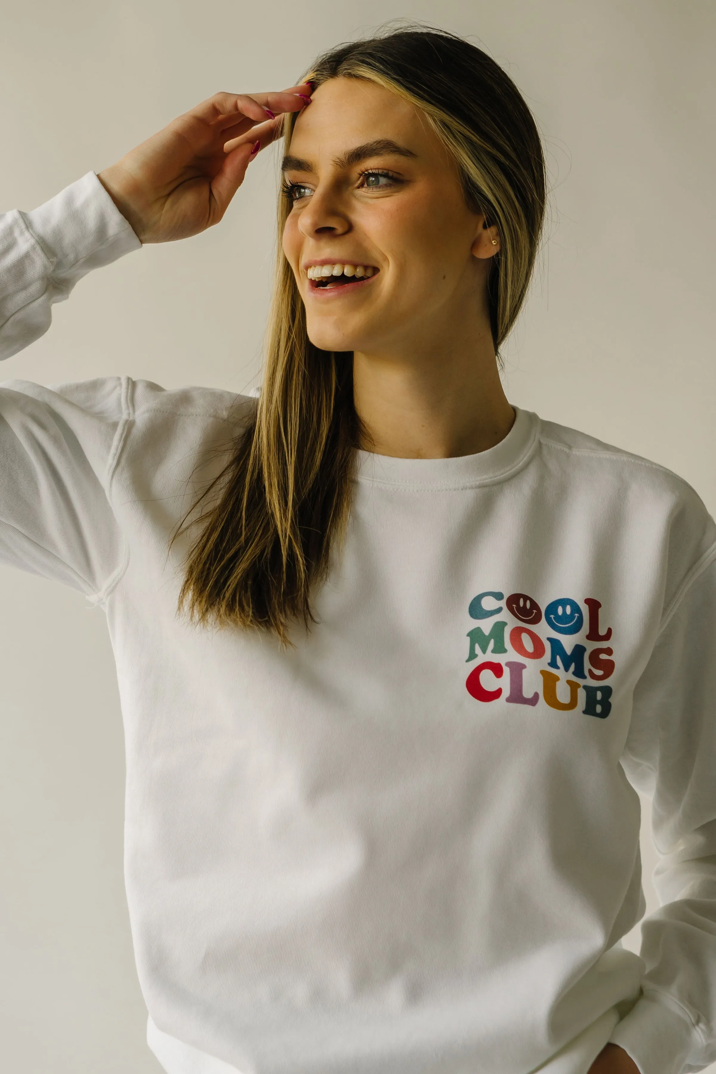 The Cool Moms Club Sweatshirt in White