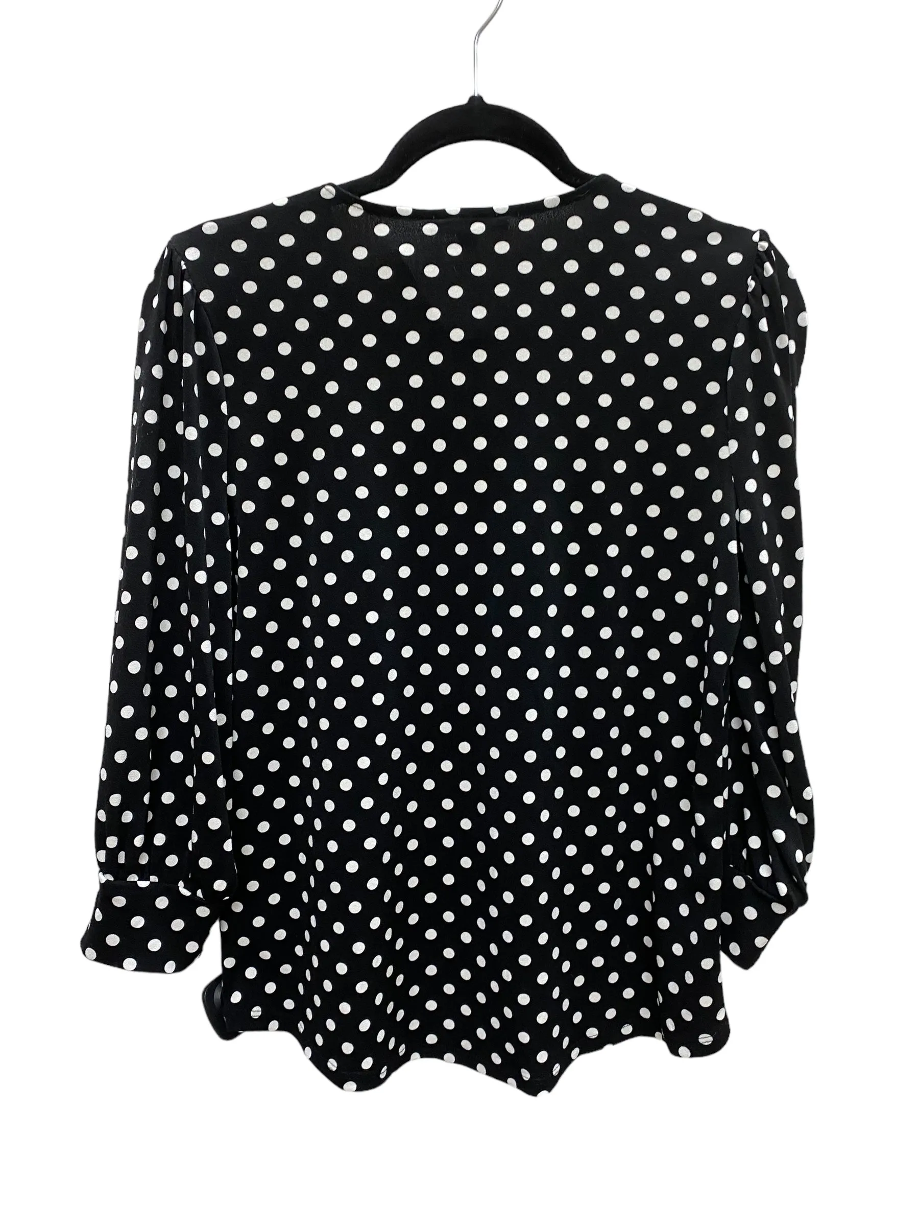 Top Long Sleeve By Adrianna Papell In Polkadot Pattern, Size: S