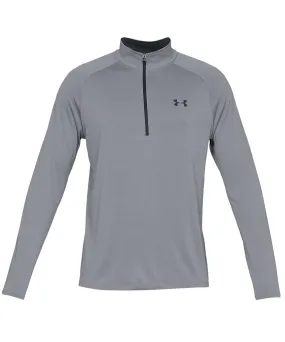 UNDER ARMOUR ADULT TECH HALF ZIP TOP - GREY