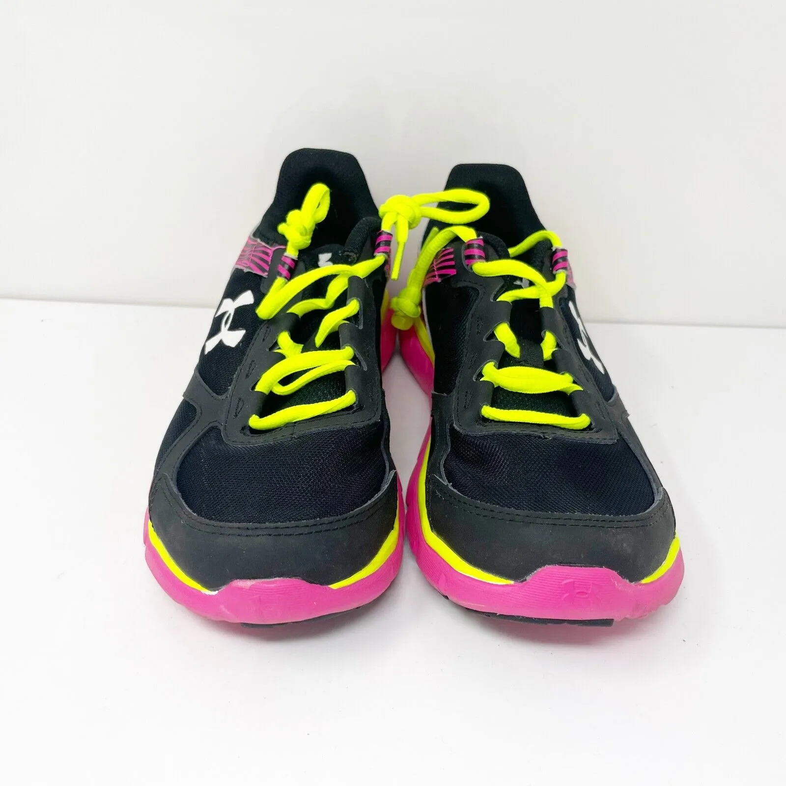 Under Armour Boys Micro G Velocity 1258762 Black Running Shoes Sneakers Size 6Y