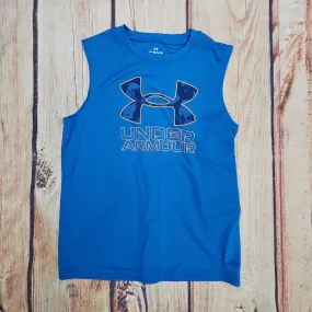 UNDER ARMOUR BOYS TECH HYBRID PRT FILL TANK 1377845 BLUE