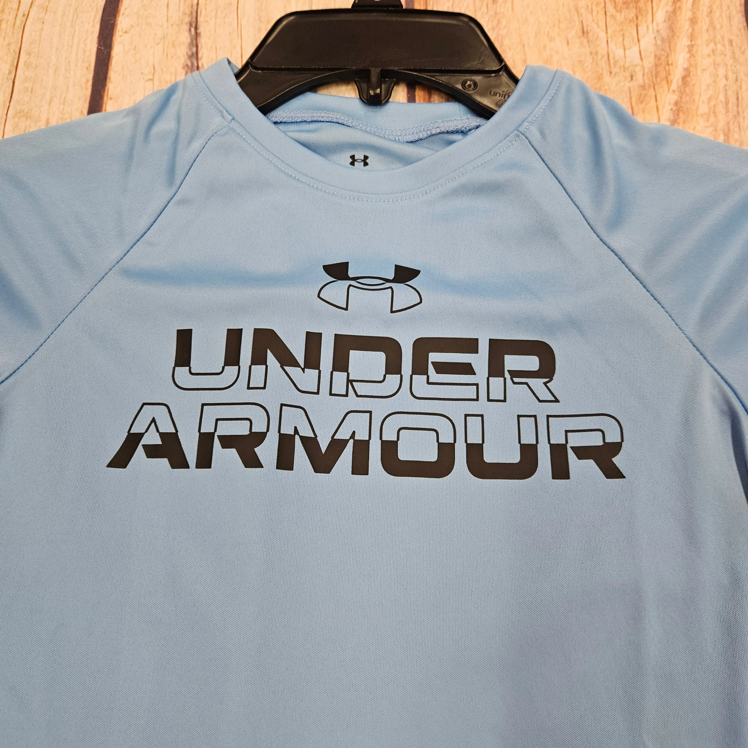 UNDER ARMOUR BOYS TECH SPLIT WORDMARK SS BLUE 1383010