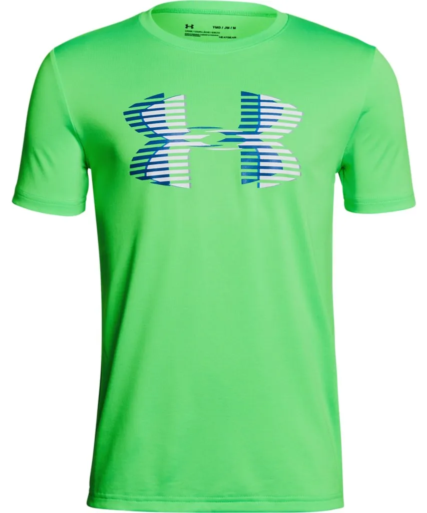 UNDER ARMOUR KID'S TECH BIG LOGO SOLID T SHIRT - GREEN