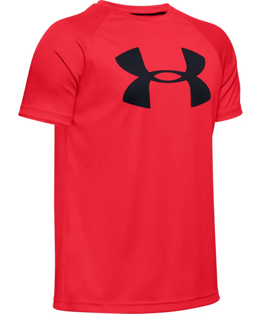 UNDER ARMOUR KID'S TECH BIG LOGO T SHIRT - RED