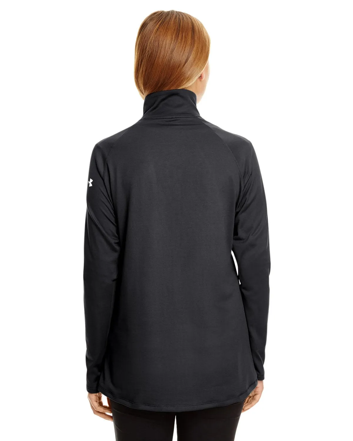 Under Armour Ladies Tech Quarter Zip Black/ White 1300132