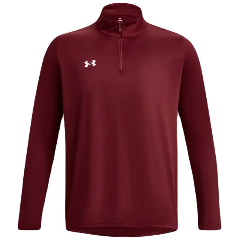 Under Armour Men's Cardinal/White Team Tech 1/4 Zip