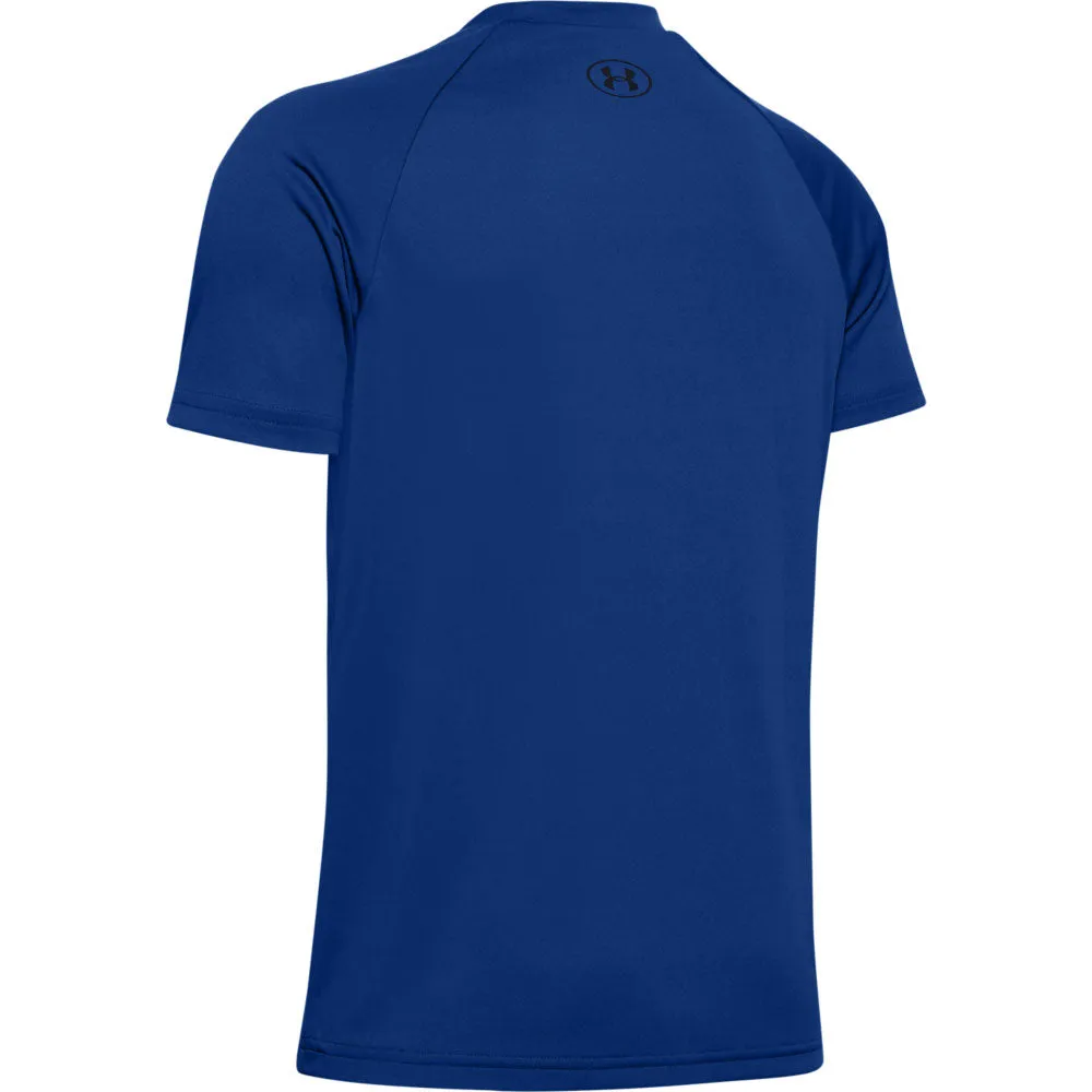 UNDER ARMOUR TECH BIG LOGO SOLID KID'S T SHIRT - BLUE