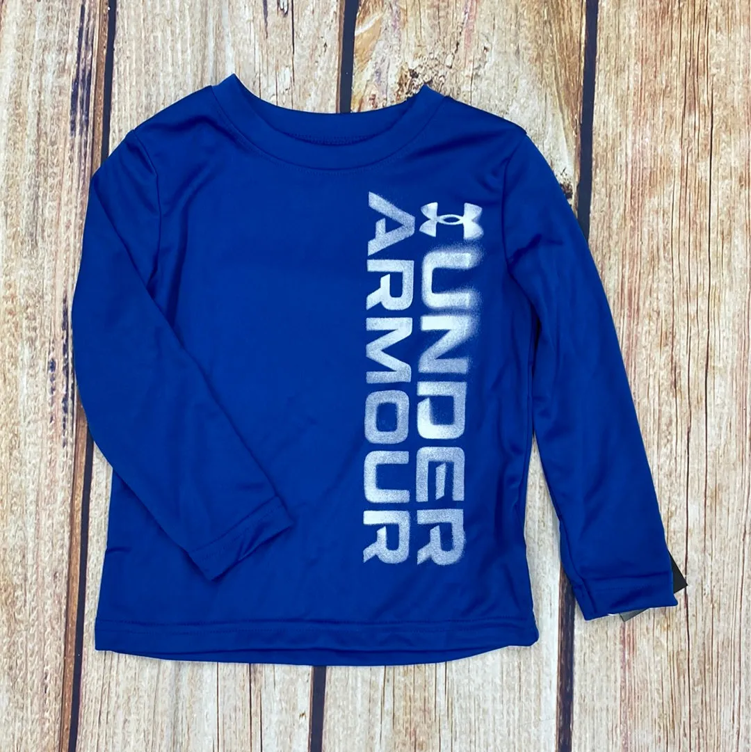 Under Armour Vertical wordmark Tech Blue Long Sleeve