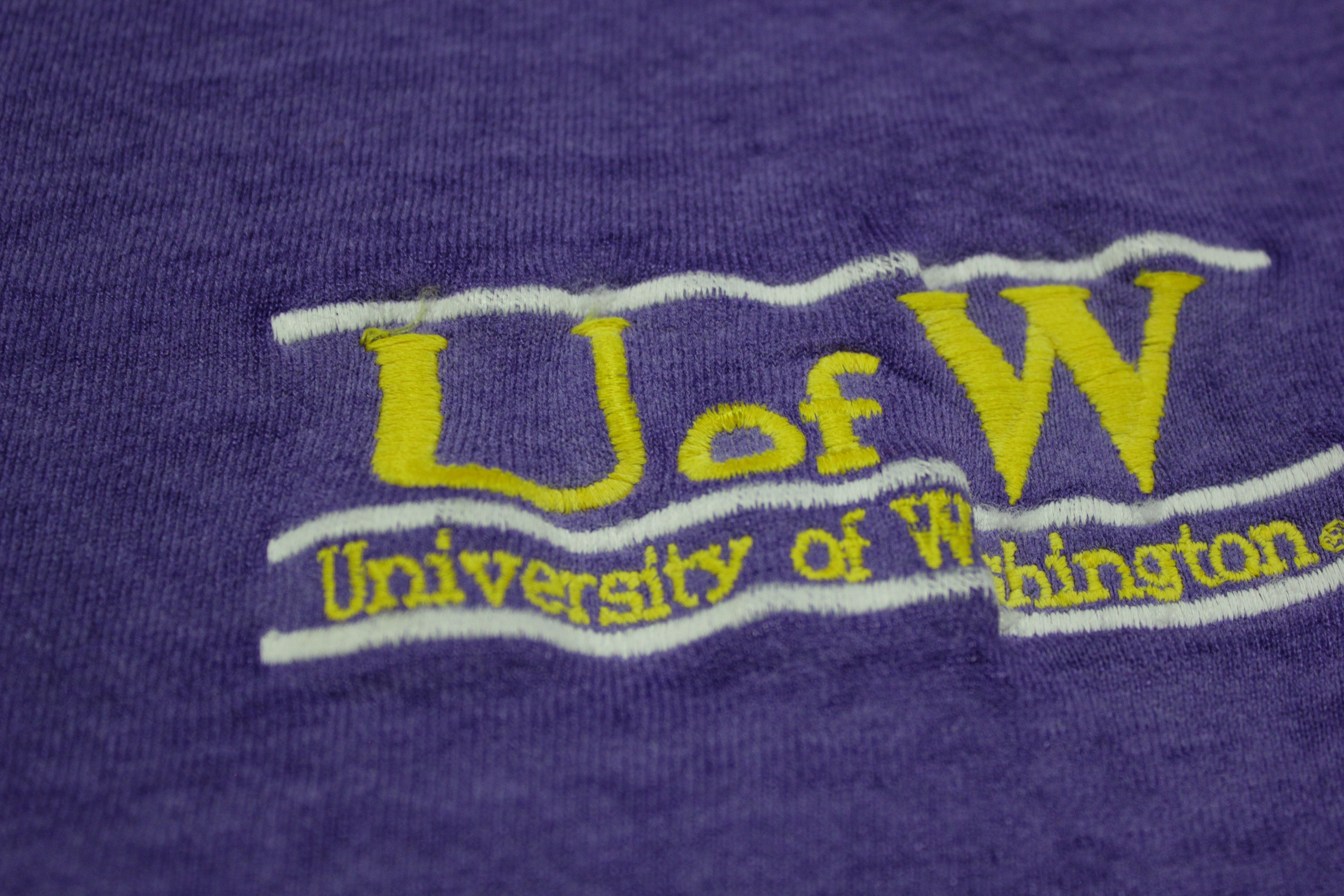 University of Washington UW Huskies 90's Purple Crewneck Made in USA Sweatshirt